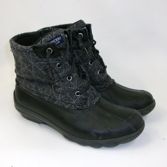 Sperry‎ Women's Syren Gulf Herringbone Wool Duck Ankle Boots 8.5 - Picture 1 of 6